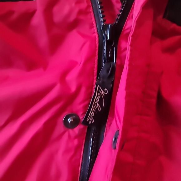 Vintage Woolrich Mens Medium Hydromax 2100 Jacket Zip Button Parka Red Black - Picture 3 of 16